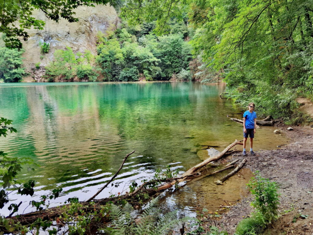 Das Siebengebirge hat auch Seen - hier der Blaue See