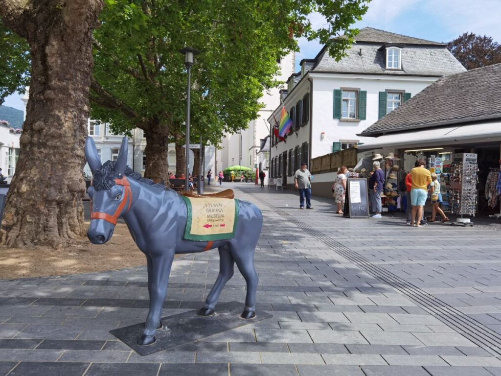 Königswinter Altstadt - an vielen Ecken triffst du auf diese Esel